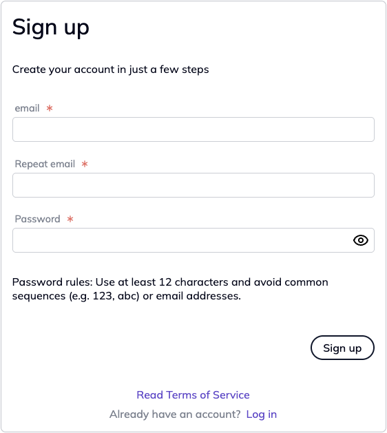Sign-Up form